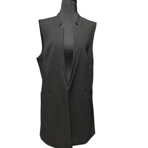 DKNY Black Sleeveless Vest Size 16